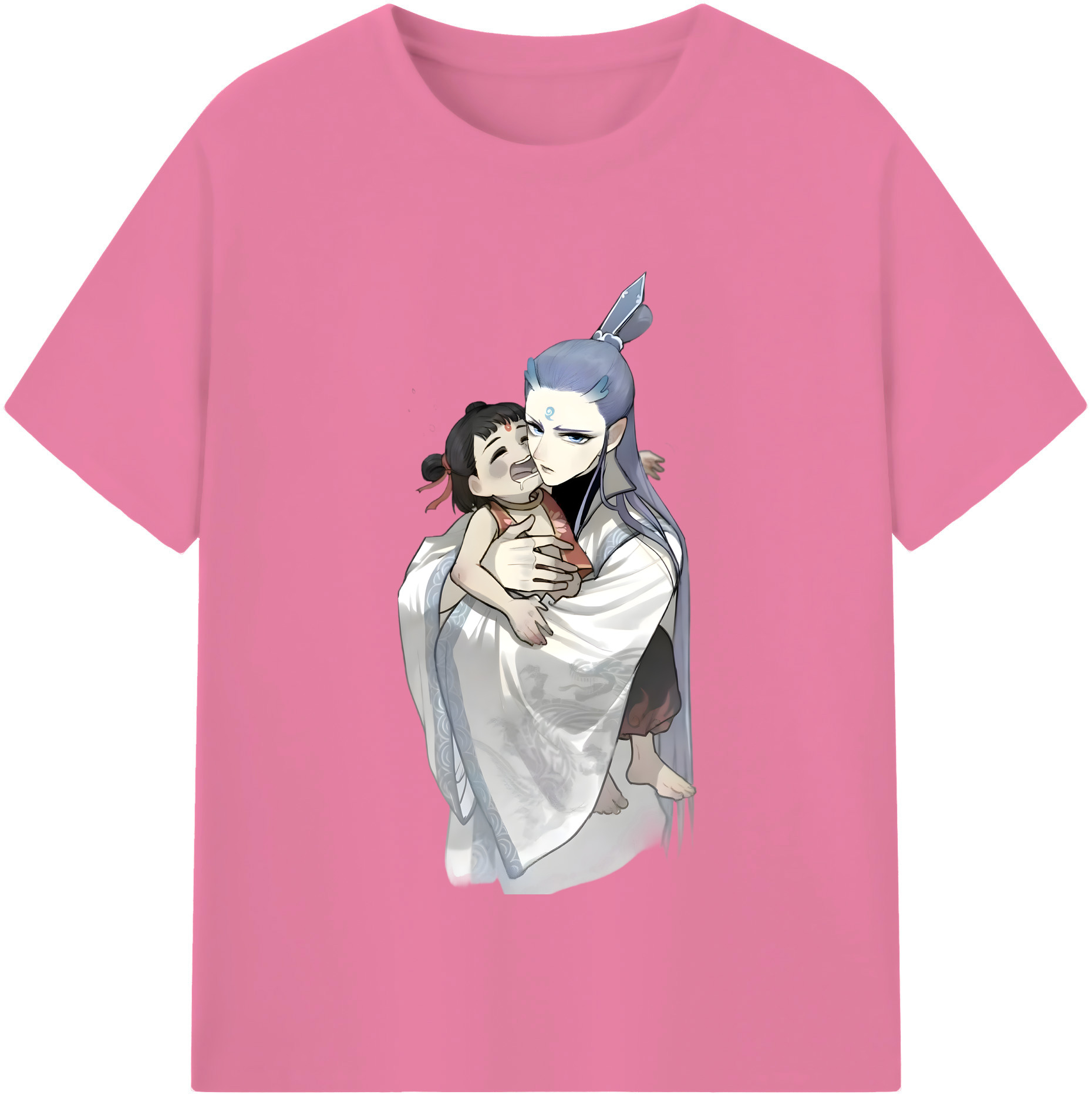 （画像用） Ne Zha 2 ナタ 魔童の大暴れ 綿100％半袖Tシャツ（フロントプリント）